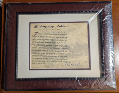 Framed 2006 Vision Trend Print - Gettsyburg Address Memorial - NEW Sealed