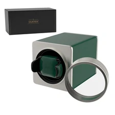 Automatic Single Watch Winder Box Display Storage Case Vegan Leather for Travel