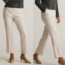 Quince Stretch Crepe Ankle Trouser Pant Sand 6