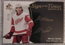 21-22 SPA Sign Of The Times Rookie Inscribed Motown Moritz Mo Seider Auto 07/25