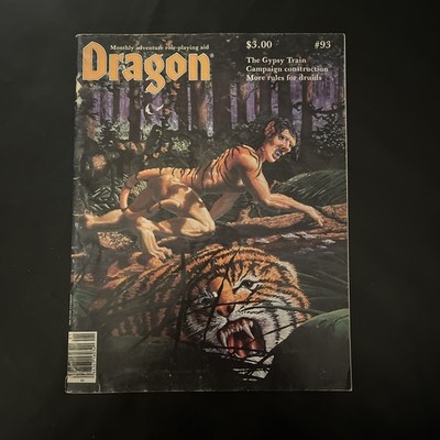 #93 Dragon Magazine ~ January 1985 ~ TSR ~ Gygax D&D Gypsy Train Campaign + Map