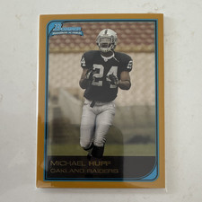 Topps 2006 Bowman Michael Huff Oakland Raiders Rookie Football Card #148. rookie card picture