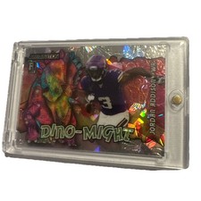 2023 Wildcard Alumination Dino-Might Jordan Addison /10 Cracked Ice Rookie Card