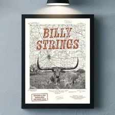 Billy Strings Fort Worth Texas 2025 At Dickies Arena On December 12 2025 Poster