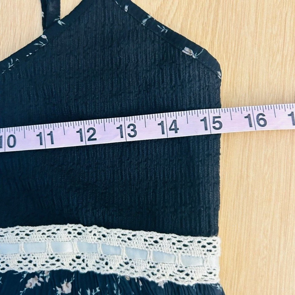 UNIF Y2K Slip Dress Womens Size Small Long Baby Doll Lace Ribbon 90's - Image 2 of 4