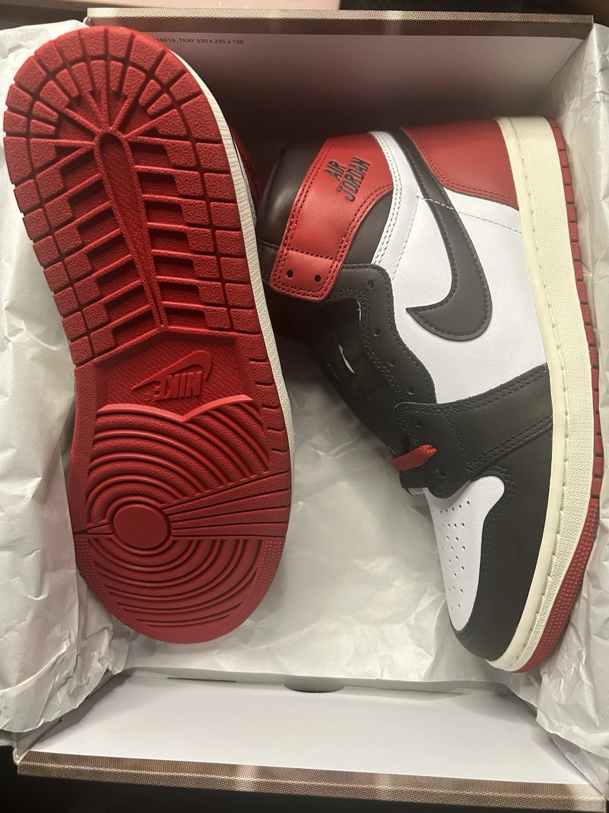 Jordan 1 punta alta nera reimmaginata taglia 10 nuova