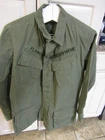 VINTAGE MILITARY JACKET SHIRT VIETNAM ERA SLANT POCKETS RIP STOP OG 107 DATED 68