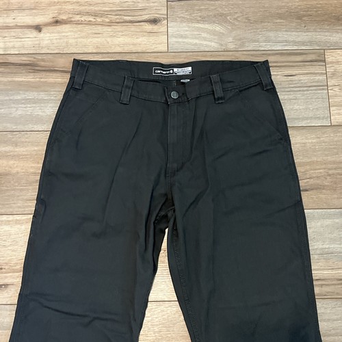 Carhartt Rugged Flex Relaxed Canvas Work Pants 34x32 Dark Gray/green 102291-306 - Picture 2 of 13