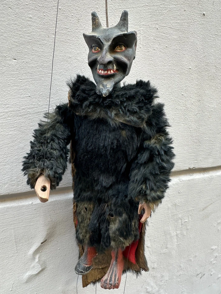 Antique KRAMPUS diavolo devil antico burattino puppe burattino - Изображение 2 из 4