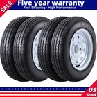 ✅4PCS Trailer Tires on Rim 5.30x12 Lawn Mower with Rim 5 Lug On 4.5" 1050 LBS