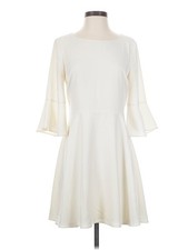 H By Halston Women Ivory Cocktail Dress 4