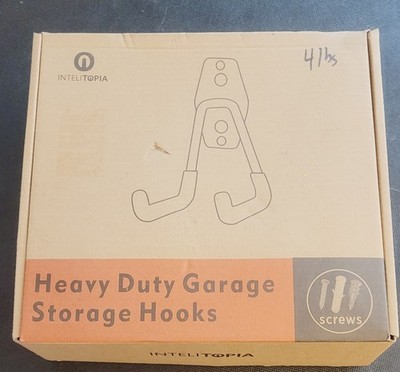 Intelitopia Heavy Duty Garage Organization Storage Various Size Hooks 10Pk