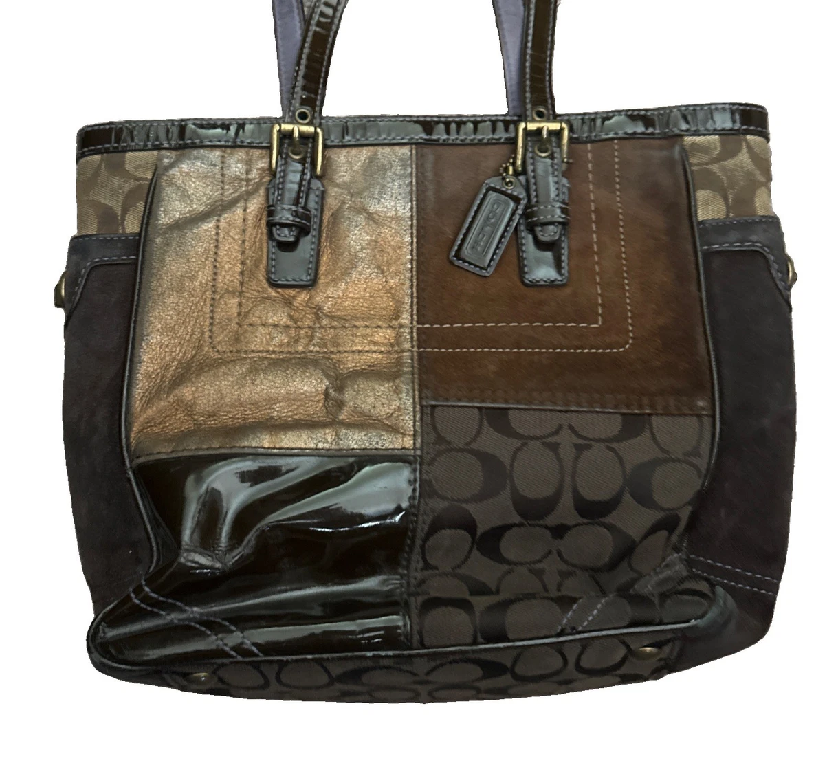 Coach Patchwork Tote Exterior Bags & Handbags for Women for sale