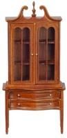 Puppenhaus Vitrine Walnuss Hepplewhite Edwardian JBM MiniaturmöBel
