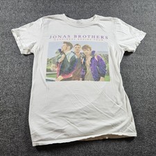 Jonas Brothers Happiness Begins Tour Gildan Shirt Mens Small White Graphic Tee