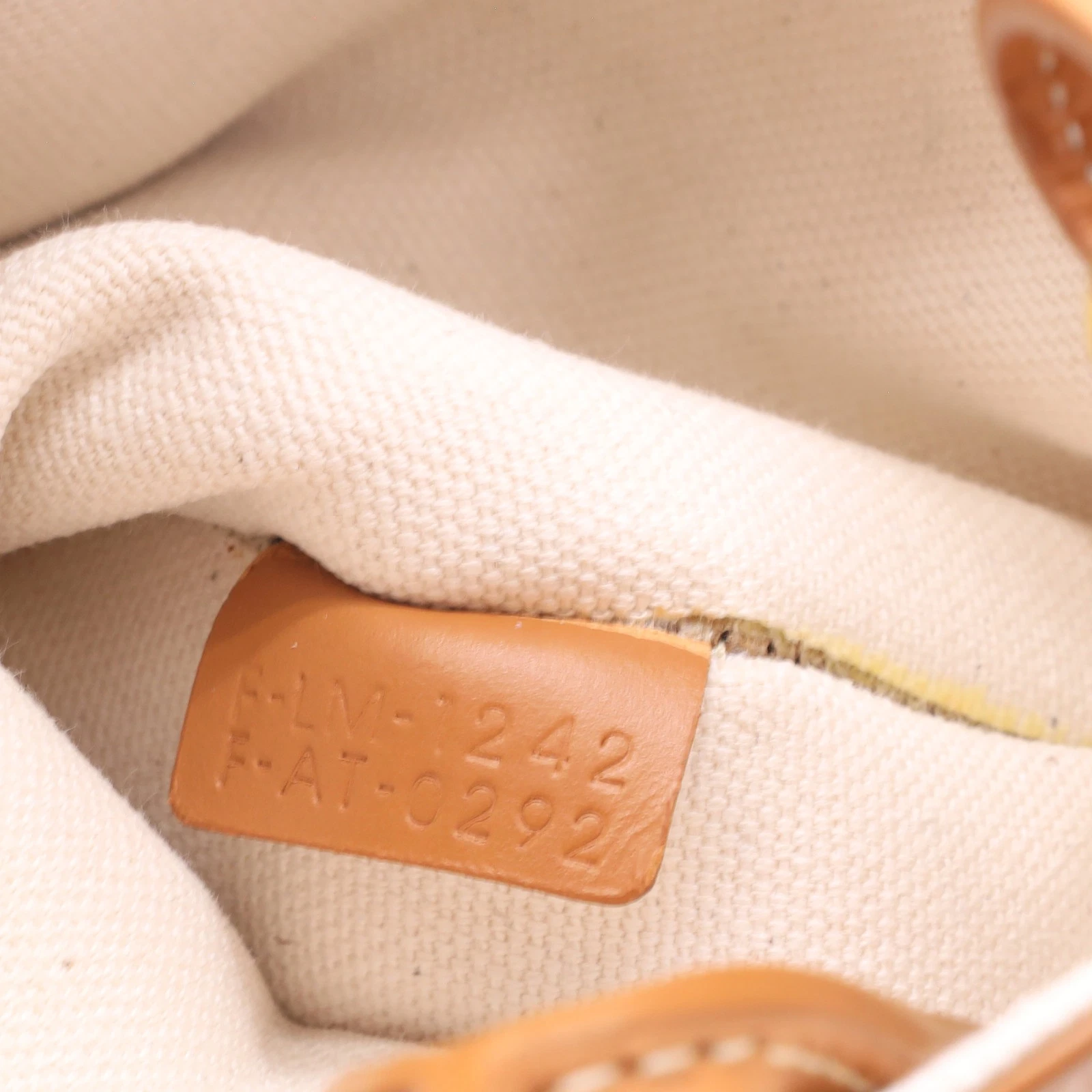 Celine Mini Borsa Cabas Verticale in Tela Marrone Donna Ocra Taglia Unica