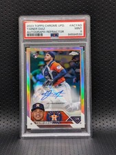 2023 Topps Chrome Update Yainer Diaz RC REFRACTOR AUTO /499 PSA 9 MINT FREE SHIP