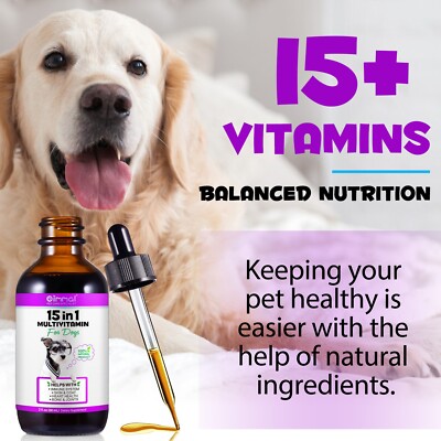 Multivitamin for Dogs, 15 in 1 Multivitamin for Dogs, Dog Vitamins & Supplement