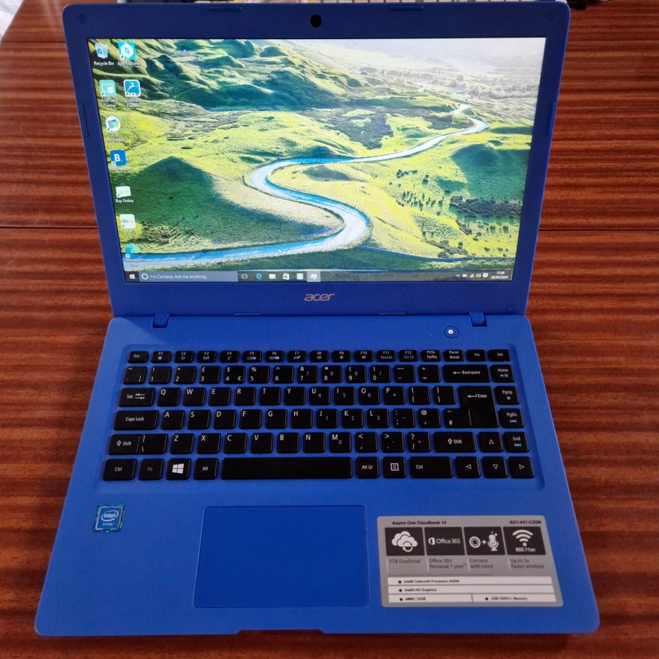 Acer Aspire One Cloudbook 14 , Intel Celeron,  Win 10, 32Gb EMMc, 2Gb RAM (E35)  - Image 3 of 4