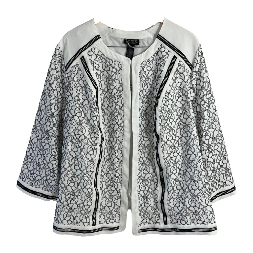 White Floral Plus Size Sweaters for Women