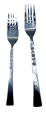 2 Vintage EKCO Eterna Cantina Forks Stainless Steel