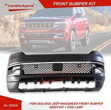 For 2022 2023 JEEP WAGONEER Front Bumper Assembly Body Kit + Fog Lights