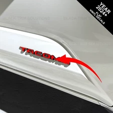2x For 2024-2025 Tacoma Red Overlay Vinyl DECALS for Side Door Emblem Letter