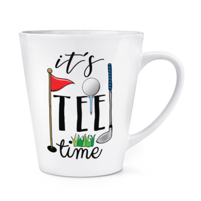 Gift Base Latte Tasse 12oz Weiß Keramik Funny Golf Dad Vatertag
