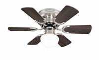 Mini Deckenventilator Mit Licht Petite Nickel Decken LüFter Leuchte KüHler 76 Cm