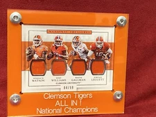 2017 National Champions Clemson RC Jersey Deshaun Watson Williams Gallman Legget