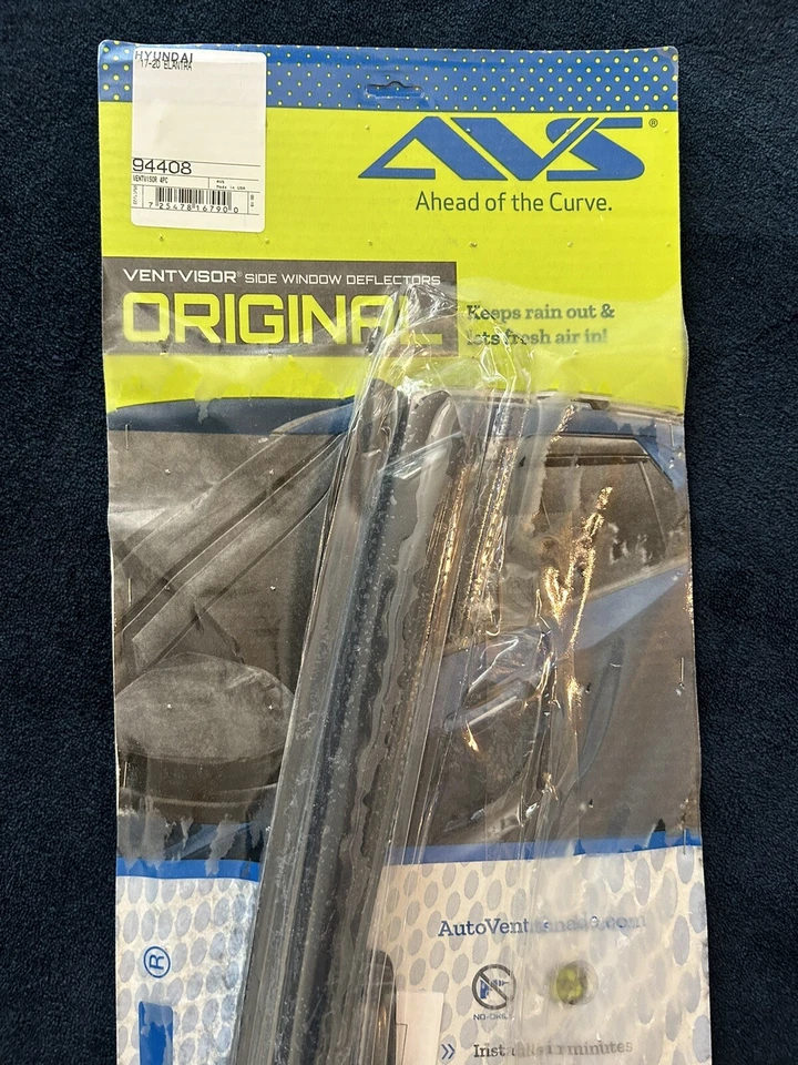 Deflector de ventilador automático Ventshade 94408 4 piezas. Se adapta a 17-20 Elantra Foto 4 de 4