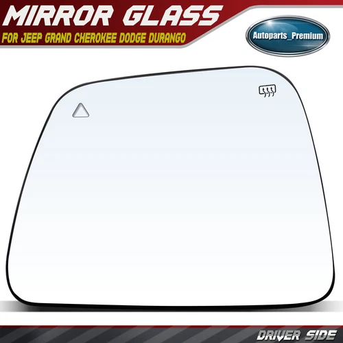 Driver Mirror Glass Heated w/ Blind Spot Detection for Jeep Grand Cherokee Dodge