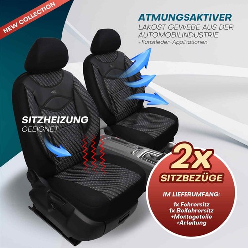 Prime Sitzbezüge passend für Land Rover Discovery Sport 1 ab 2015 (Schwarz-Grau) - Bild 3 von 12