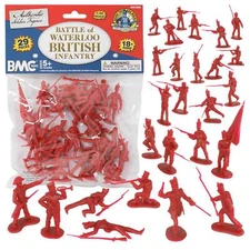 BMC CTS Waterloo British Infantry Napoleonic War Red Plastic Soldier Figures