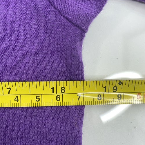 Vtg 80s Gulf Coast Sportswear Womens Sz M Purple Colorado Rockies V Neck T-Shirt - Picture 9 of 10