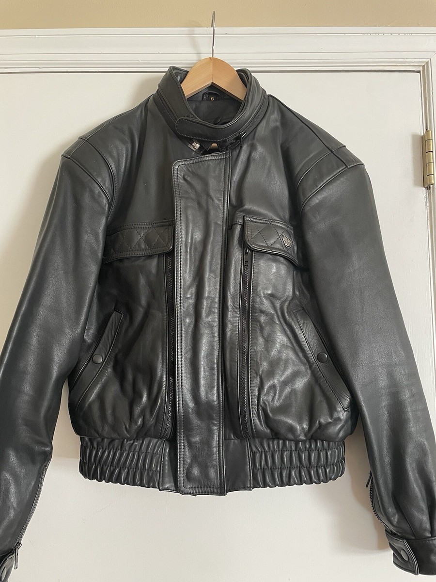 Mens Firstgear by Hein Gericke Genuine Leather Black Motorcycle
