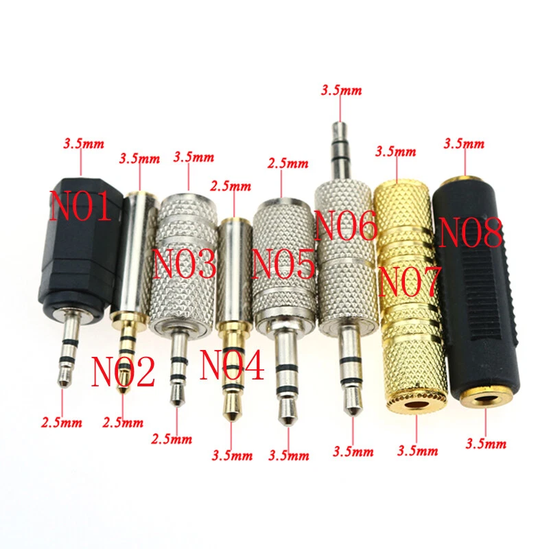 3.5mm 2.5mm Audio Adapter Connector Extension Plug Converter 2.5 3.5 Male  Female