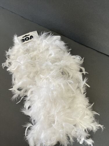 72" White Feather Boa Great Flapper Costume Accessory - Picture 1 of 7