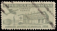 DOMINICAN REPUBLIC C109 - Brussels World Fair "Pavilion" (pb15044)