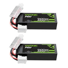 2x Ovonic 7.4V 80C 2S 300mAh Lipo Battery JST for 1/24 RC Car plane UMX Pitts