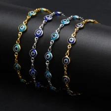 Amulet Evil Eye Women Men Bracelets 18K Gold Plated Handmade Adjustable Jewelry