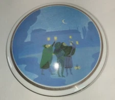 Raynaud Limoges Porcelain Trinket Box " The Table is a Clock Where Time Passes "