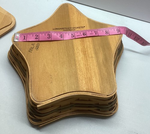 Longaberger 2001 Shining Star Basket, Liner Prot-Lid-Trad Holly Star Dish - Picture 16 of 17