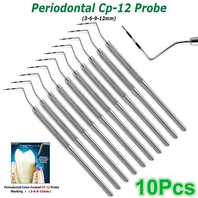 Periodontal CP-12 Probe Williams Color Coated Marking 3-6-9-12 Dental Probes