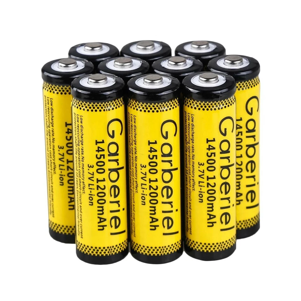 10PCS Rechargeable 14500/AA Battery 3.7V 1200mAH Batteries for LED Torch  - Image 2 of 4