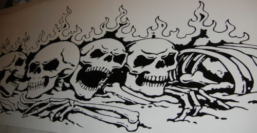 SKULL ROCKER AUTO VAN VEHICLE SEMI TRAILER CROSS OVER CHECK CAR TRUCK SUV - Picture 3 of 6