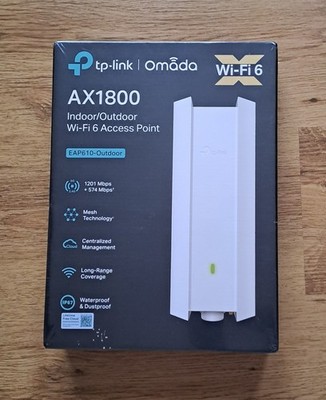 TPLink AX1800 Indoor/Outdoor Wi-Fi 6 Accesspoint - EAP610-Outdoor