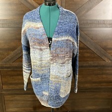Maurices Cardigan Sweater Open Front Wool Blend Soft Comfy Womens Sz L