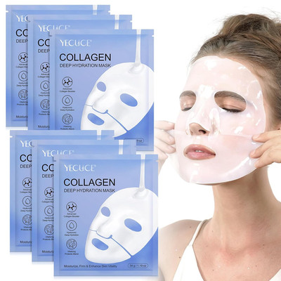 Organic Collagen Face Mask 6 Pieces Overnight Anti Aging & Hydrating Treatment