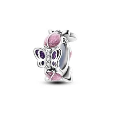 MULA European 925 Silver DIY Charm CZ Enamel Tulip Butterfly For Women Bracelet
